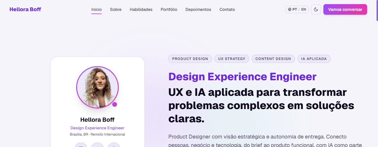 Portfólio v1 → v2 | De Figma Make a Next.js: DXE na prática